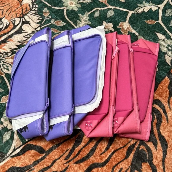 TRADER JOES LIMITED EDITION LUNCH BAG Pink and Purple Travel Organizers SOFT - Picture 3 of 7